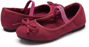 img 2 attached to WOBAOS Girl's Ballerina Flat Shoes Mary Jane Dress Shoes - Ideal for Little/Toddler Girls, Big Kids, and Women