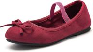 wobaos girl's ballerina flat shoes mary jane dress shoes - ideal for little/toddler girls, big kids, and women logo