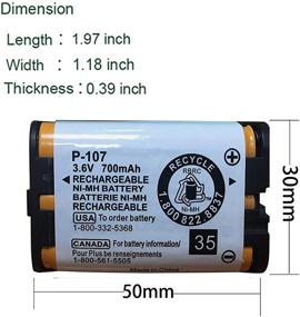 img 3 attached to 🔋 QBLPOWER HHRP107 Rechargeable Batteries for HHR-P107 HHR-P107A HHRP107A Cordless Phone – 3.6v 700mAh Ni-MH (Pack of 2)