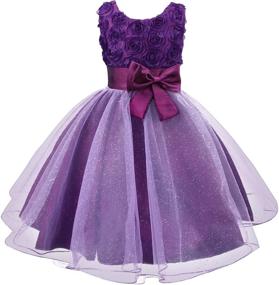 img 4 attached to 👗 Acecharming Dress for Girls - Flower Formal Wedding Bridesmaid Clothing