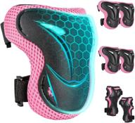 🛹 wayin upgraded kids knee and elbow pads set with wrist guards - adjustable safety strap for rollerblading, cycling, skateboarding, and scootering - suitable for 4~10 year old girls and boys logo