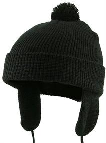 img 4 attached to 🧸 Cozy and Cute: Artex Toddler Beanie Hat with Ear Flaps for Ultimate Warmth and Style!