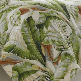 img 2 attached to 🌴 Tommy Bahama Palmiers Collection Comforter Set - 100% Cotton, Ultra-Soft Bedding with Matching Shams and Bedskirt, Machine Washable. King Size in Medium Green - Easy Care