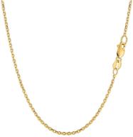 💎 1.5mm shiny diamond cut cable link chain necklace in 14k solid yellow or white gold with lobster-claw clasp - ideal for pendants and charms (16&#34;, 18&#34;, 20&#34;, 22&#34;, 24&#34; or 30 inch) logo