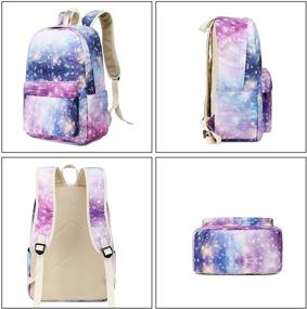 img 3 attached to CAMTOP Backpack Bookbags Backpacks Galaxy Purple Backpacks