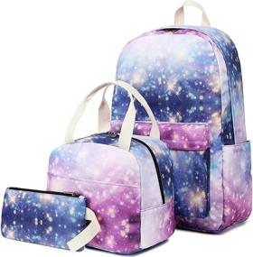 img 4 attached to CAMTOP Backpack Bookbags Backpacks Galaxy Purple Backpacks