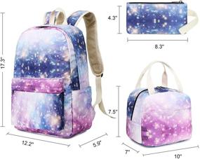 img 1 attached to CAMTOP Backpack Bookbags Backpacks Galaxy Purple Backpacks