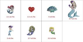 img 1 attached to 🧜 WZT Iron-On Embroidery Applique Patches for Jeans DIY Decor on T-Shirt, Jacket, Backpacks, Handbags, Shoes, Bags - Repair Hats, Clothing, etc. (Set of 7 Mermaid Sequin Patches)