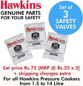 img 3 attached to 🔒 Hawkins B1010 3 Piece Pressure Cooker Safety Valve Set - Ensuring Optimal Safety!