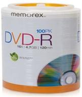 📀 memorex 32020034420 16x dvd-r (100 pk): reliable 100 pack dvd-r tote bundle logo