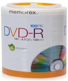img 1 attached to 📀 Memorex 32020034420 16X DVD-R (100 PK): Reliable 100 Pack DVD-R Tote Bundle