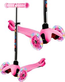 img 4 attached to 🛴 WeSkate Kids Scooter, LED Lights Up, Adjustable Height, Suitable for Ages 3-12, Boys and Girls Scooters