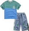 2 piece t shirt shorts tie dyed bottoms boys' clothing : clothing sets logo