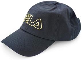 img 3 attached to 🧢 Fila Kid's Adjustable Cap: Stylish Black Cotton Twill Hat with Gold Logo - Shop Now!