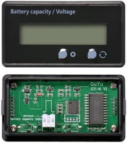 img 1 attached to 🔋 Монитор ёмкости аккумулятора с ЖК-дисплеем: водонепроницаемый индикатор состояния свинцово-кислотных и литиевых батарей 12V/24V/36V/48V с зеленым подсветом для отслеживания состояния питания автомобильного аккумулятора