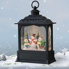 img 4 attached to ❄️ Sparkling GenSwin Snowman Snow Globe: Musical Lighted Water Lantern with Timer, Battery & USB Power for Festive Christmas Home Décor & Gift (11 inches)