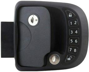 img 2 attached to 🔒 Enhanced Security for Trailers & Campers: Summit RV Keyless Entry Door Handle with Keypad and Deadbolt