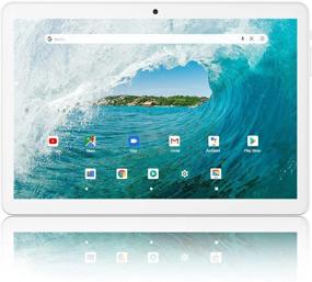 img 4 attached to 📱 Планшет Android 9.0, 10 дюймов, 2 ГБ ОЗУ + 32 ГБ памяти, четырехъядерный процессор, дисплей 10" с разрешением 1280х800 HD IPS, камеры 2 Мп + 5 Мп, Bluetooth/WiFi/GMS 3G телефон планшеты - серебро.