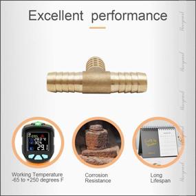 img 2 attached to 💦 Horiznext Brass Splicer Fitting Barbed: Secure and Efficient Connection for Your Plumbing Needs