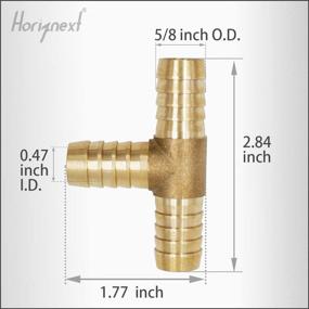 img 3 attached to 💦 Horiznext Brass Splicer Fitting Barbed: Secure and Efficient Connection for Your Plumbing Needs