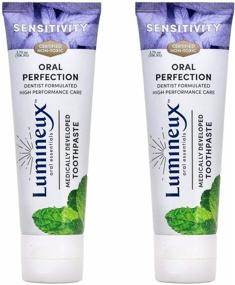 img 4 attached to Lumineux Oral Essentials Sensitivity Relief Toothpaste - Fluoride Free, Certifiably Non Toxic, No Artificial Flavors or Colors, SLS Free, Dentist Formulated (2 Pack)