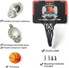 img 2 attached to Bottle Opener Mounted Collector Basketball