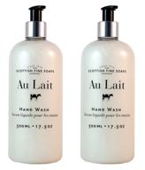 scottish fine soaps au lait liquid hand wash - 500ml/17.5 oz (2-pack) - luxurious and hydrating hand soap bundle! logo