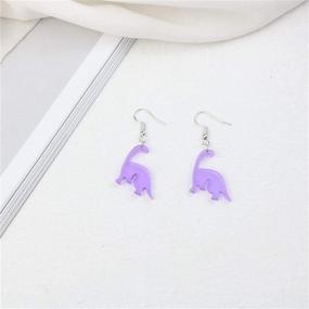 img 2 attached to 🎁 Harajuku Acrylic Earrings for Girls and Women - Personality Animals Design, Ideal Birthday Gift