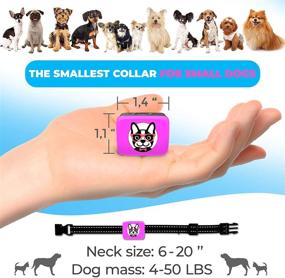 img 2 attached to 🐶 Rechargeable Bark Collar for Small Dogs - Humane, No Shock Barking Collar with Beep and Vibration Modes - XS, S, M Dog Breeds Barking Control Device