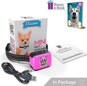 img 1 attached to 🐶 Rechargeable Bark Collar for Small Dogs - Humane, No Shock Barking Collar with Beep and Vibration Modes - XS, S, M Dog Breeds Barking Control Device