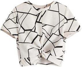 img 4 attached to Romwe Girls Casual Sleeve Shirts Girls' Clothing in Tops, Tees & Blouses