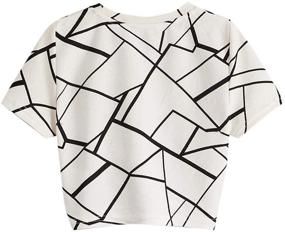 img 3 attached to Romwe Girls Casual Sleeve Shirts Girls' Clothing in Tops, Tees & Blouses