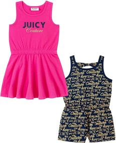 img 1 attached to 👗 Стильный комбинезон для девочек от Juicy Couture: модная одежда для девочек и комбинезоны & ромперы