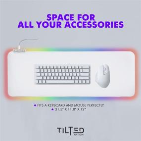 Tilted Nation Bone White Gaming Mouse Pad RGB - Create Your Dream Setup