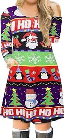 img 1 attached to VISLILY Womens Christmas Patterned Flare Women's Clothing