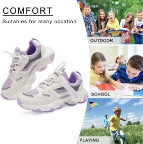 img 1 attached to 👟 Stay Active and Stylish with Santiro Boys Running Shoes and Girls Tennis Shoes – Lightweight Fashion Kids Sneakers