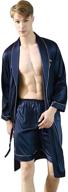 👘 cososa men's printed kimono bathrobe sleepwear logo