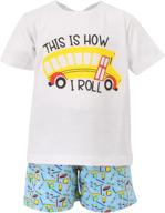 🚌 school bus back to school outfit for unique baby boys: this is how i roll logo