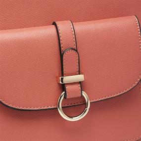 img 2 attached to 👜 Stylish Vegan Crosshatch Leather Crossbody Pocket Handbags & Wallets for Women