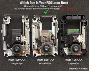 img 1 attached to 🔦 Замена Blu Ray лазерной головки PS4 KEM-860PAA - набор запчастей для ремонта с механизмом привода DVD, системой направляющих для мотора слайдов, оптической головкой KES-860, термопастой, отверткой TR8 Torx, инструментом-отдёлкой.
