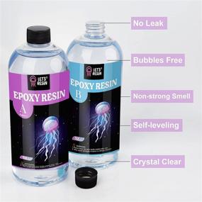 Let's Resin 32oz Crystal Clear Epoxy Resin Art Crafts 2 Part Epoxy Bubble-Free, Low Odor, Yellowing Resistance