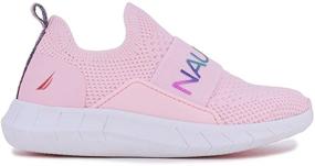 img 3 attached to Nautica Fashion Kid Zakon Toddler Pink Rainbow 8 Girls' Athletic Shoes: Stylish and Comfortable Footwear for Active Kids