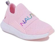 nautica fashion kid zakon toddler pink rainbow 8 girls' athletic shoes: stylish and comfortable footwear for active kids logo