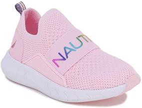 img 4 attached to Nautica Fashion Kid Zakon Toddler Pink Rainbow 8 Girls' Athletic Shoes: Stylish and Comfortable Footwear for Active Kids