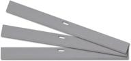 🔪 qep 62904q 8-inch carbon steel floor scraper and striper replacement blades - pack of 3, grey логотип