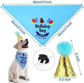 img 2 attached to Ratar Dog Birthday Party Supplies: 2 Bandanas, 🐶 2 Hats & 10 Outfits for Dog's Special Day