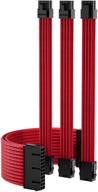 🔴 набор кабелей funtin red custom mod sleeved cable kit 30cm - ul1015 18awg 24pin atx / 8(4+4) pin eps / 8(6+2) pin pci-e psu cable extension с гребнями логотип