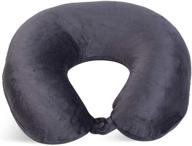 🌑 charcoal microfiber neck pillow - the ultimate feather-soft choice logo