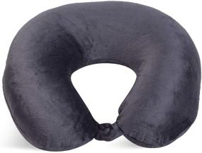 img 4 attached to 🌑 Charcoal Microfiber Neck Pillow - The Ultimate Feather-Soft Choice