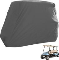 🚗 deluxe 4-seater golf cart cover roof 80" length (gray, taupe, or green) - compatible with e z go, club car, yamaha g model, and gem e2 логотип